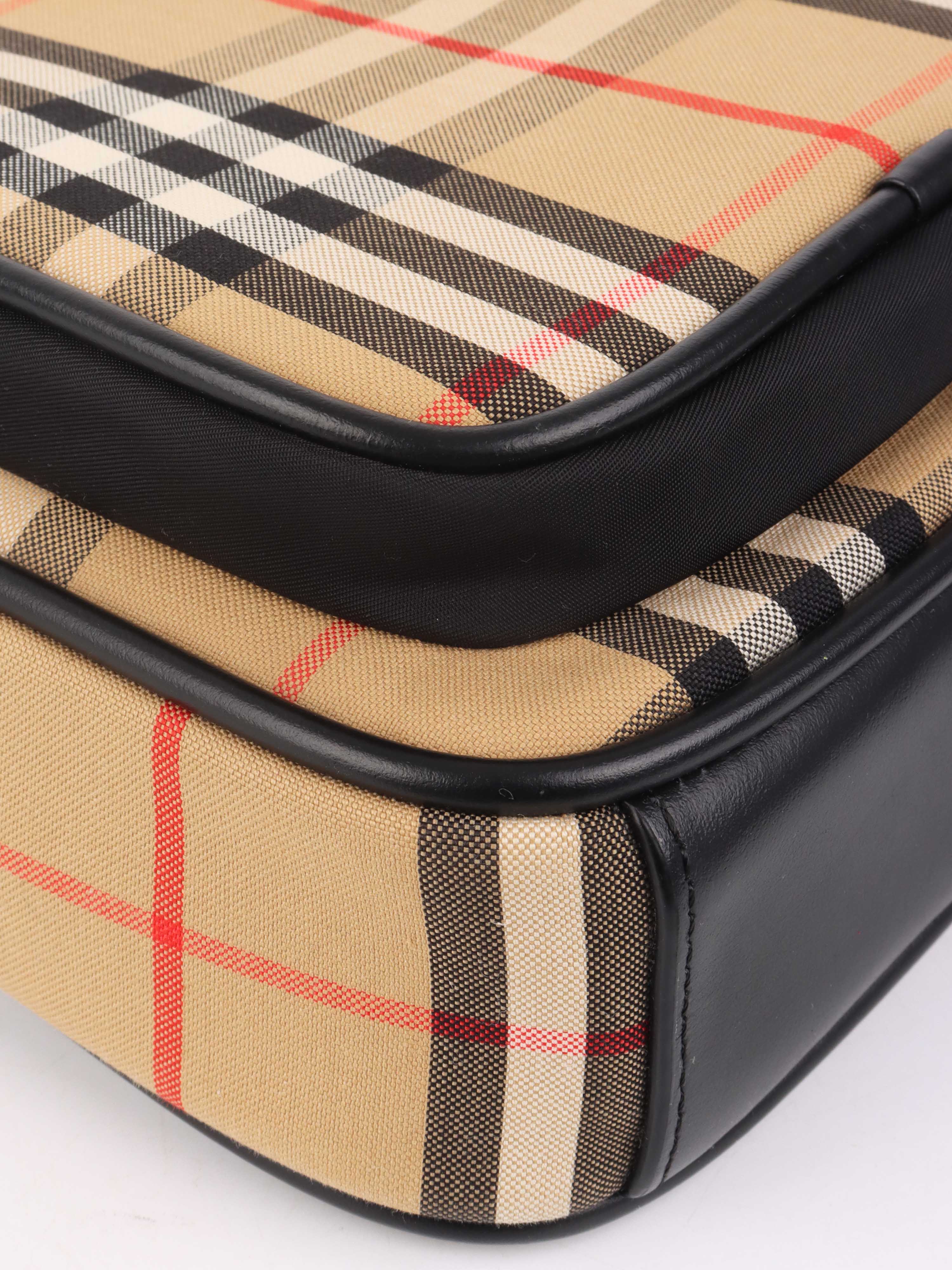 Burberry Vintage Check Leather Crossbody Bag - Stylish Designer Handbag for Women, Perfect for Everyday Use, Travel & Casual Outings