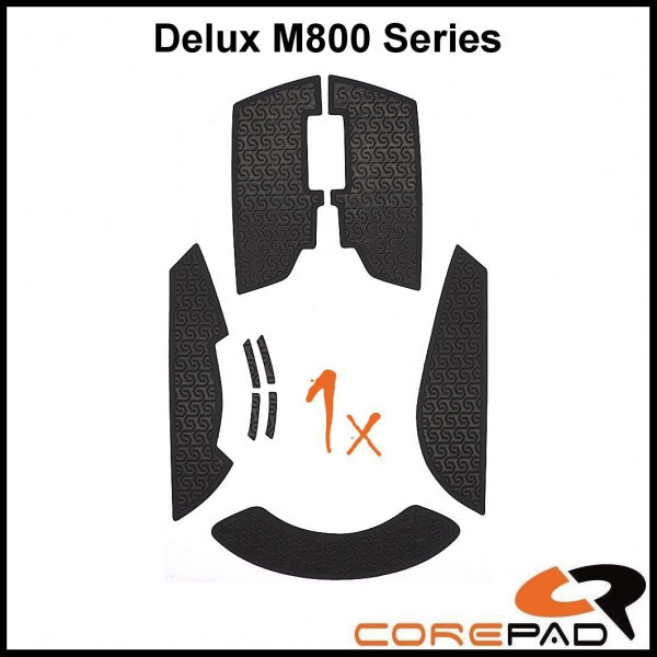 Corepad Grips for Delux M800 Series - High Precision Gaming Mouse Skins for Enhanced Control - Perfect for FPS, MOBA & Esports Gaming