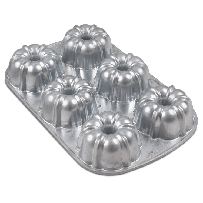 6-Cavity Mini Bundt Cake Pan Set - Non-Stick Baking Mold for Perfect Mini Bundt Cakes, Cupcakes & Desserts - Great for Holidays, Parties & Home Baking