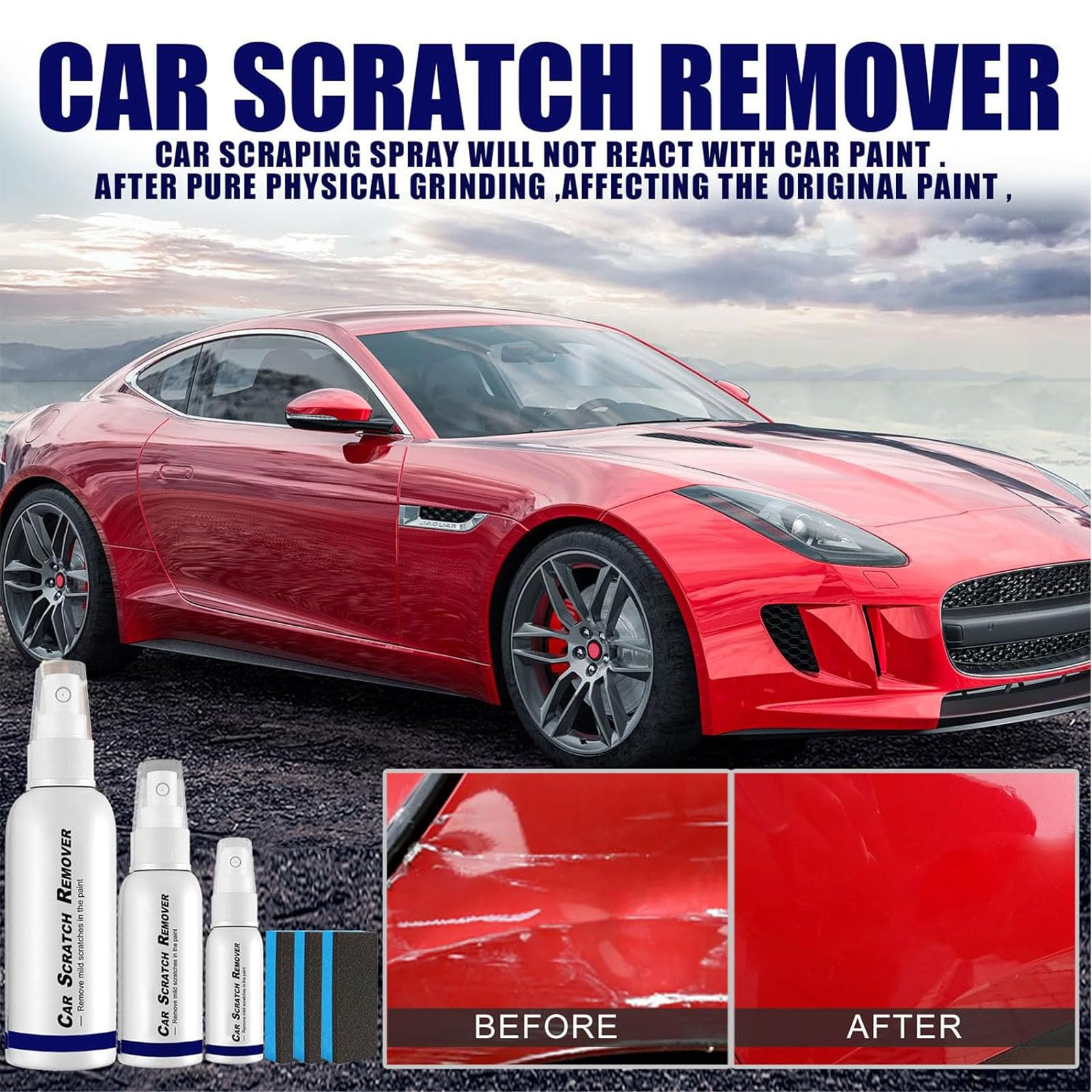 Car Paint Scratch Repair Spray - Quick & Easy Scratch Remover for Vehicles | Fix Scratches on Cars, Trucks & SUVs | Perfect for DIY Auto Body Repair & Touch-Ups