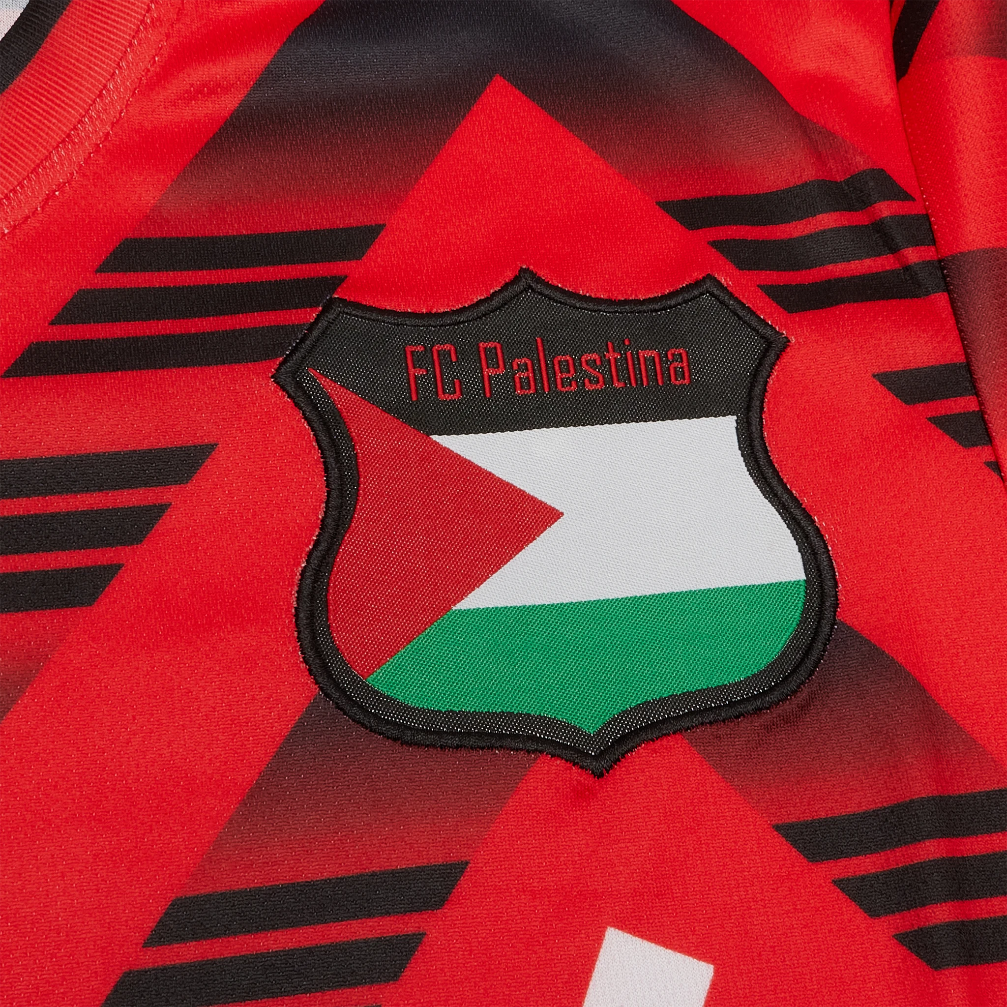 FC Palestine Retro Red & Black Football T-Shirt - Vintage Soccer Jersey for Fans, Supporters & Casual Wear