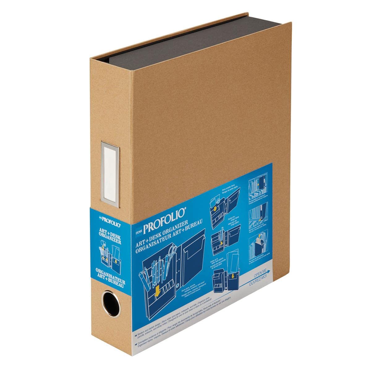Itoya ProFolio Art Portfolio and Desk Organizer - 8.5x11 Inches, Brown Leather - Perfect for Artists, Designers & Office Organization