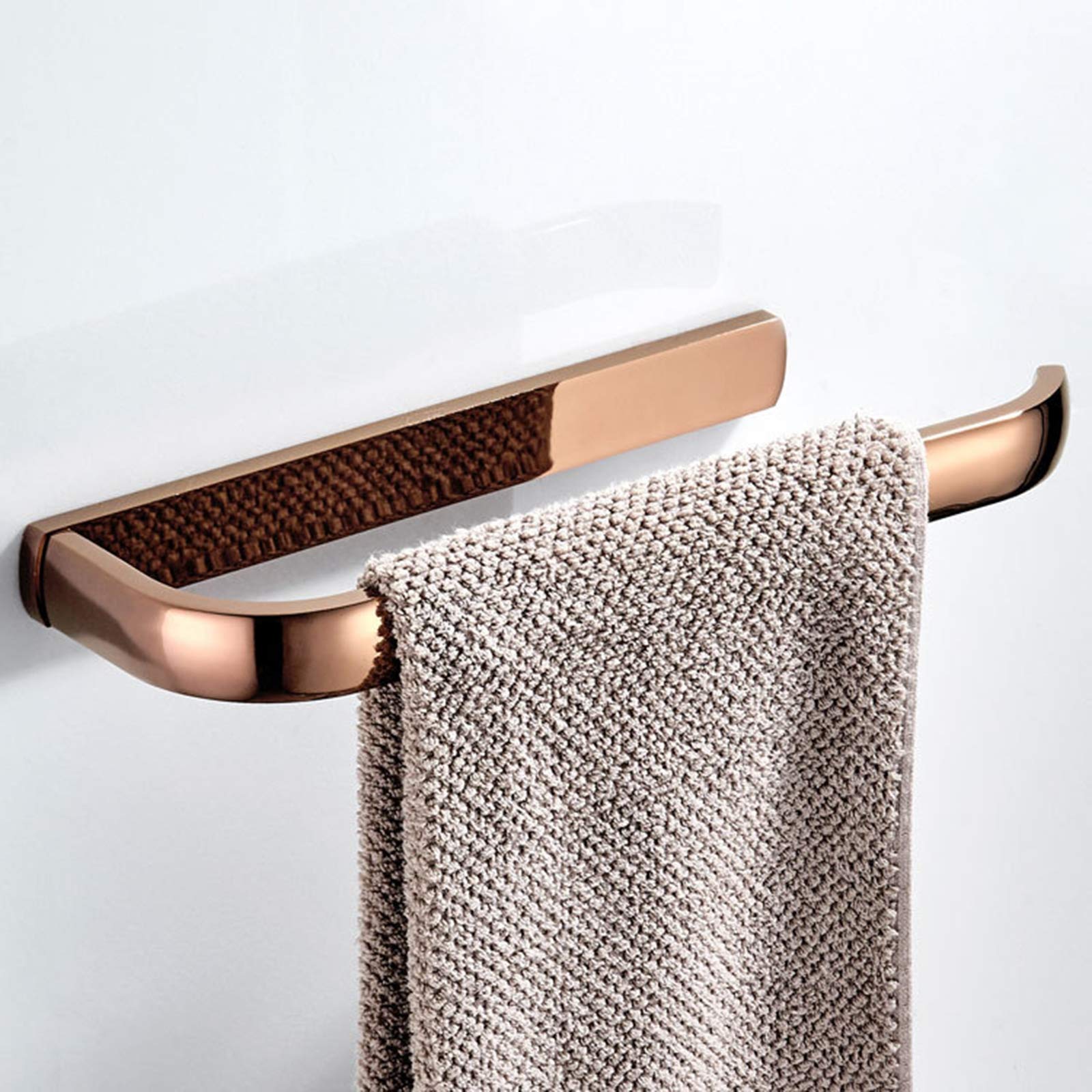 Luxury Rose Gold Bathroom Accessories Set - Brass Paper Holder, Towel Bar, Robe Hook & Towel Ring - Modern Bathroom Hardware with Concealed Screws for Any Decor | Perfect for Spa, Hotel & Home Bathroom Upgrade