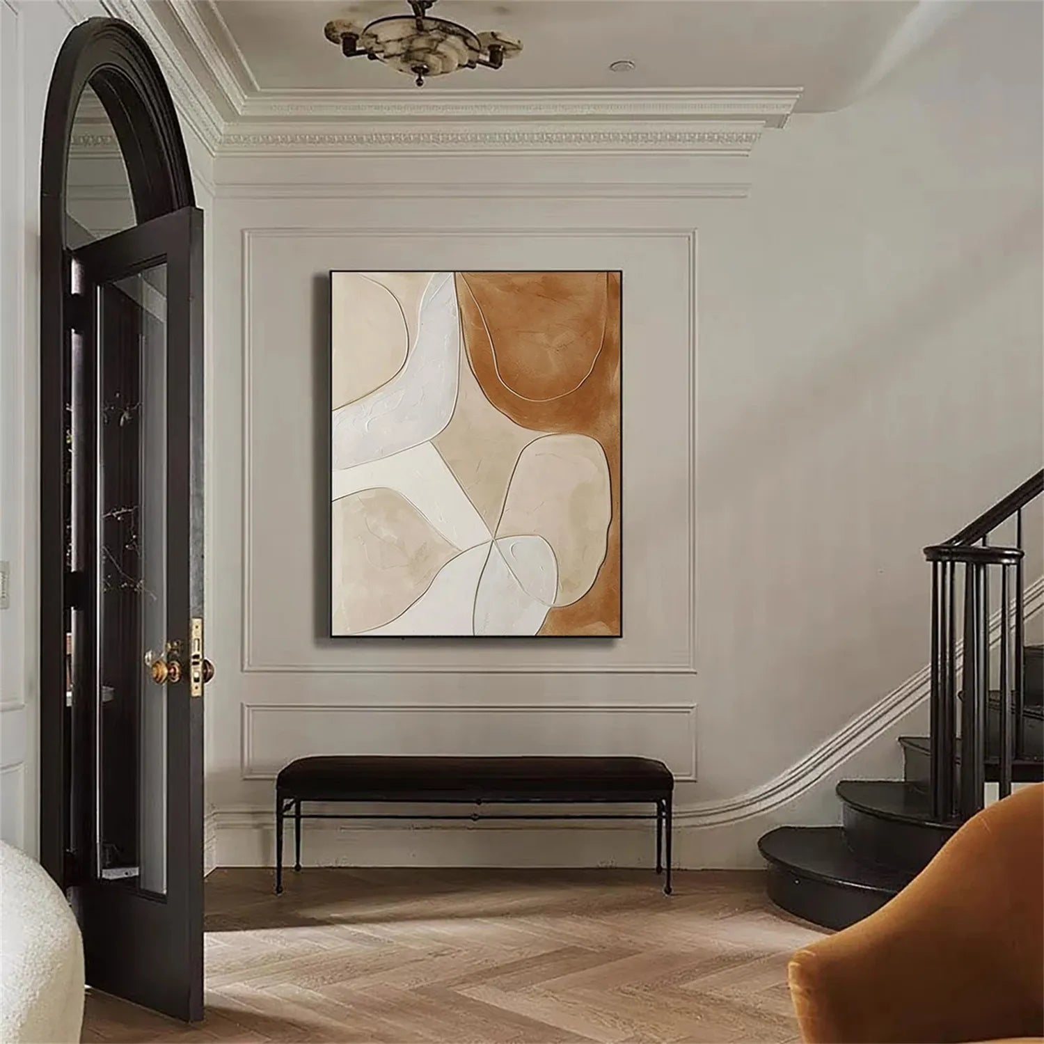 Custom Size Abstract Painting #AB 171 - Handmade Modern Wall Art for Living Room, Bedroom & Office Decor