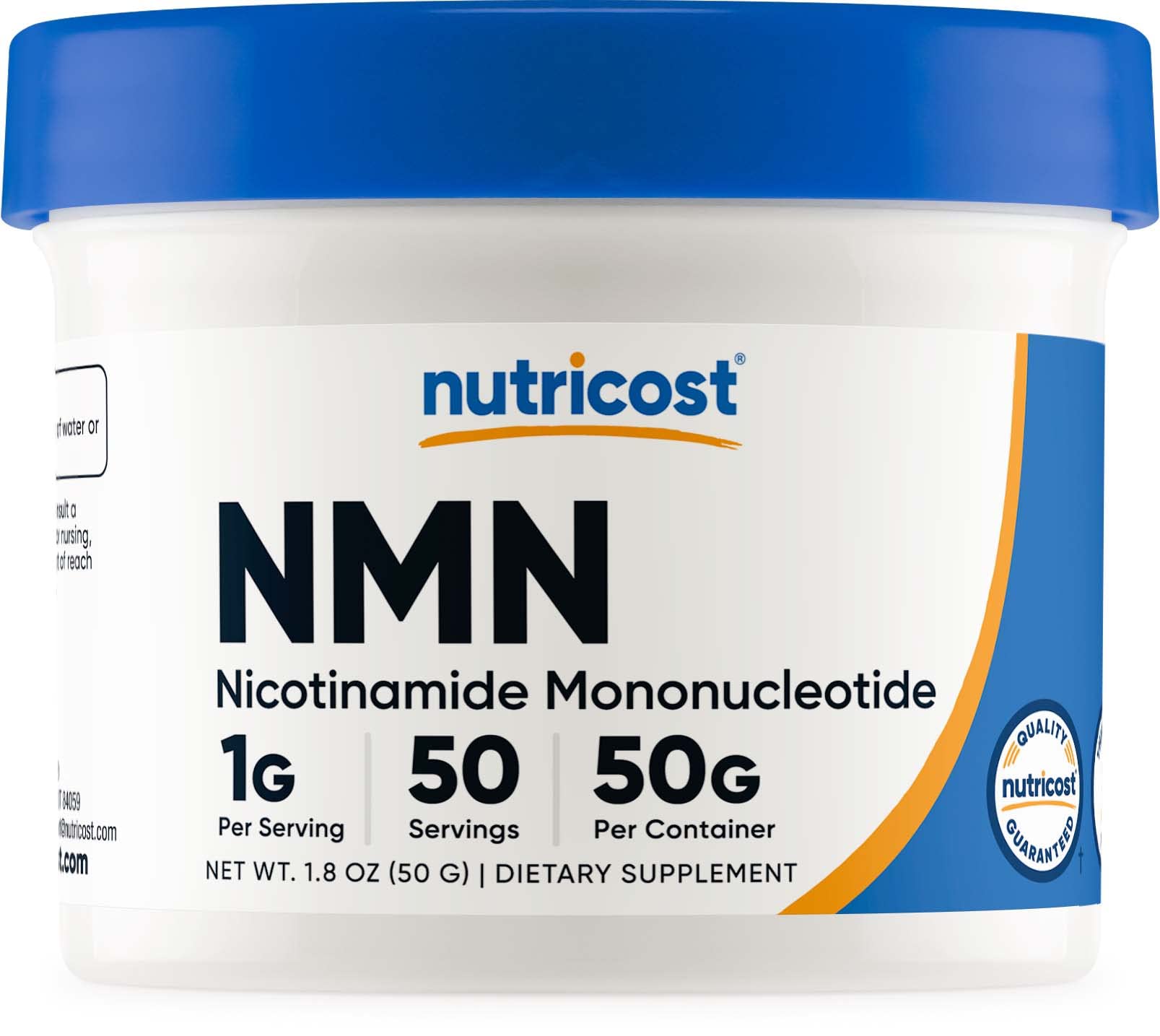 Nutricost NMN (Nicotinamide Mononucleotide) Powder 50g - Pure Anti-Aging Supplement, Gluten Free, Non-GMO, Vegan - Supports Cellular Energy & Longevity for Men and Women