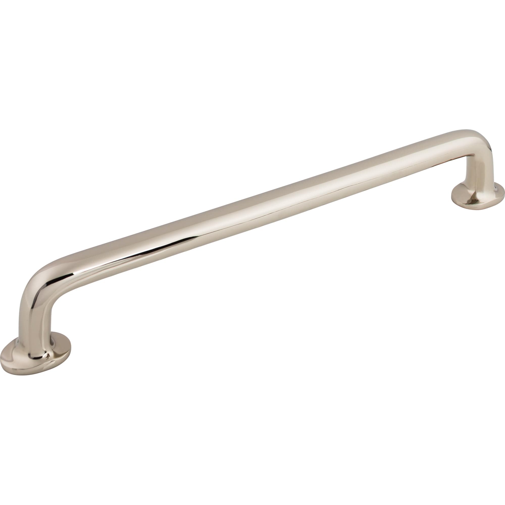Top Knobs Aspen II 12-Inch Rounded Center Bar Pull - Polished Nickel Finish for Kitchen Cabinets & Drawers - Modern Hardware Upgrade for Home & Office
