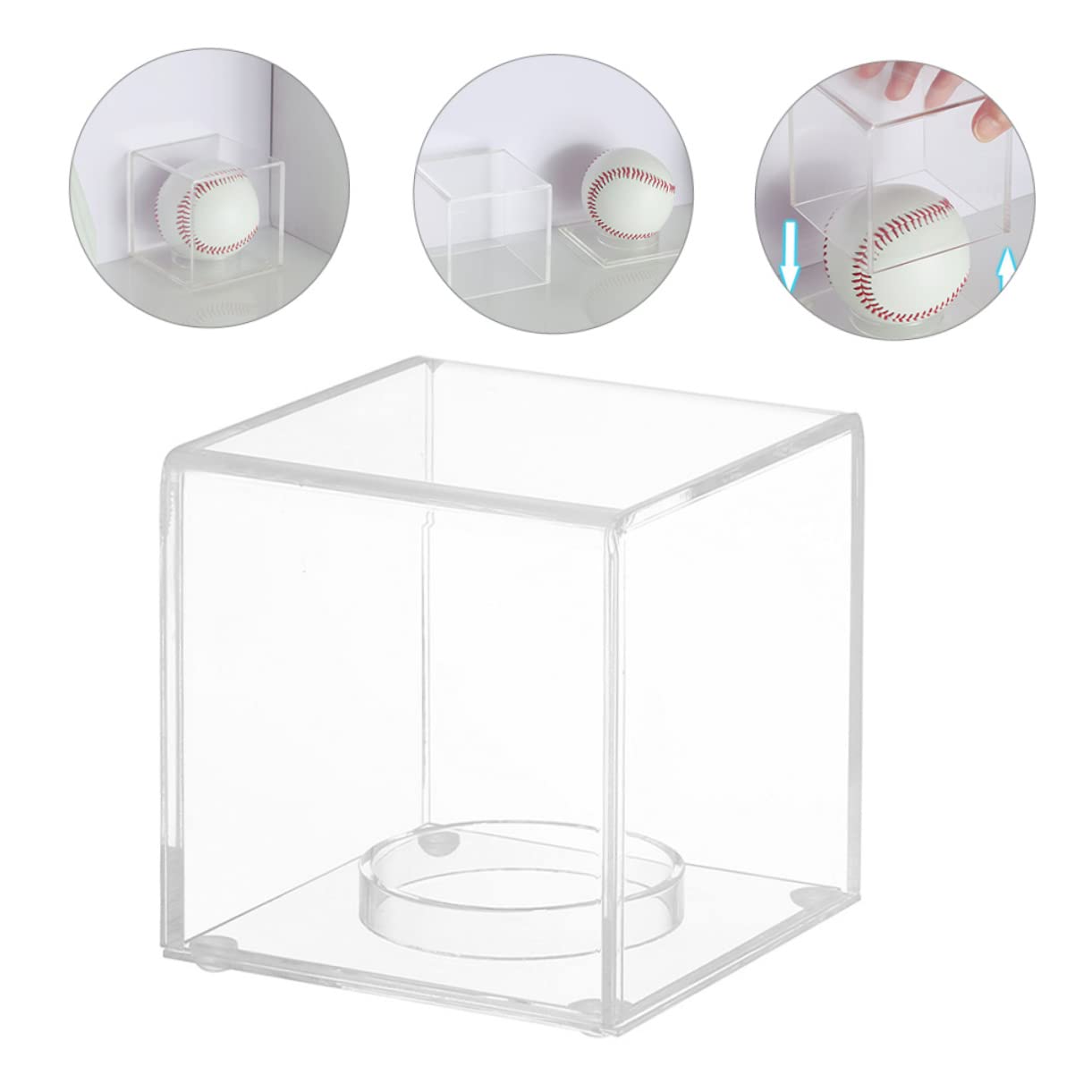 Toddmomy 5-Piece Clear Acrylic Display Case Set - Baseball Card & Sample Container Boxes for Collectibles Showcase - Perfect for Sports Memorabilia, Jewelry, and Small Item Organization