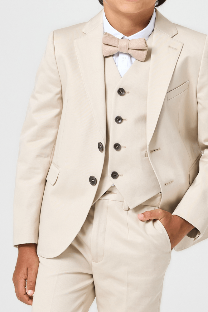 Jimi 2 Piece Suit for Men - Soft Sand Cotton Blazer & Pants Set | Business Formal Wear, Office Attire & Special Occasion Outfit