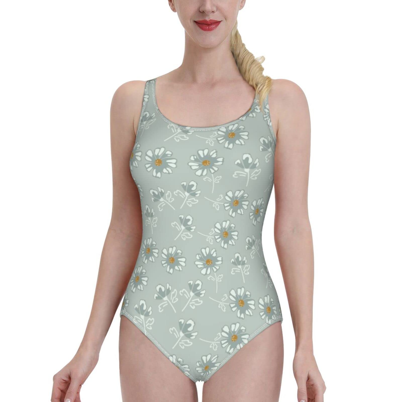 Women's Athletic One Piece Swimsuits - Sporty Bathing Suits for Swimming, Surfing & Beach Workouts | Floral Print Active Swimwear