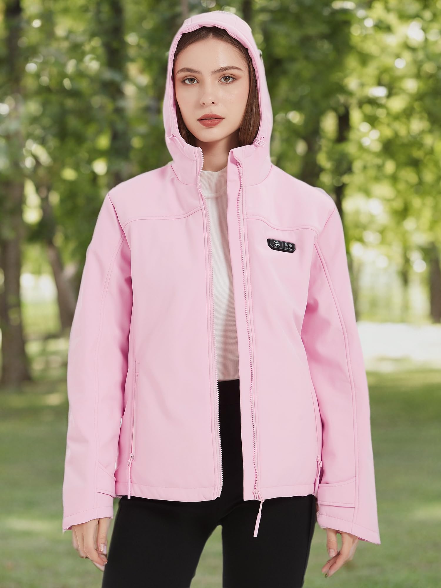 PTAHDUS Women's Heated Jacket with 5 Adjustable Heat Zones - Battery Included & Hand Warmer Pockets | Winter Warmth for Outdoor Activities, Commuting & Cold Weather Adventures
