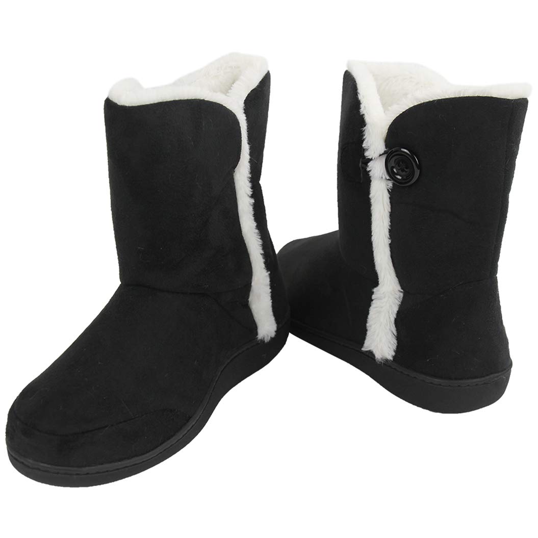 Women's Winter Warm Memory Foam House Slippers Boots - Indoor/Outdoor Cozy Home Shoes for Comfort & Support - Perfect for Lounging, Relaxing & Cold Weather Wear