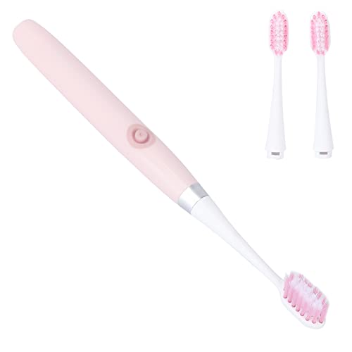 Kids Electric Toothbrush with Non-Slip Ergonomic Handle & Soft PP Brush Head - Rechargeable Toothbrush for Children Ages 3-12, Travel-Friendly Dental Care (Pink) - Perfect for Home Use, School Trips, and Family Vacations