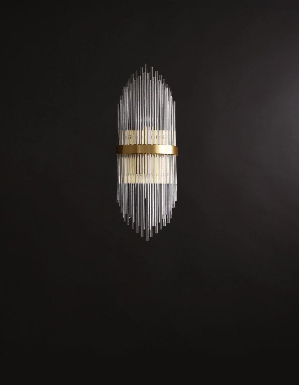 Elegant Crystal Wall Lamp - Modern LED Sconce Light Fixture for Bedroom, Living Room & Hallway Decor - Perfect for Ambient Lighting and Home Interior Design
