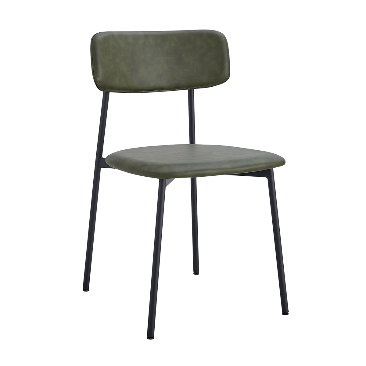 Bailey Leatherette Dining Chairs Set of 2 - Modern PU Leather Upholstered Side Chairs for Kitchen, Dining Room, or Office - Comfortable & Stylish Seating Solution
