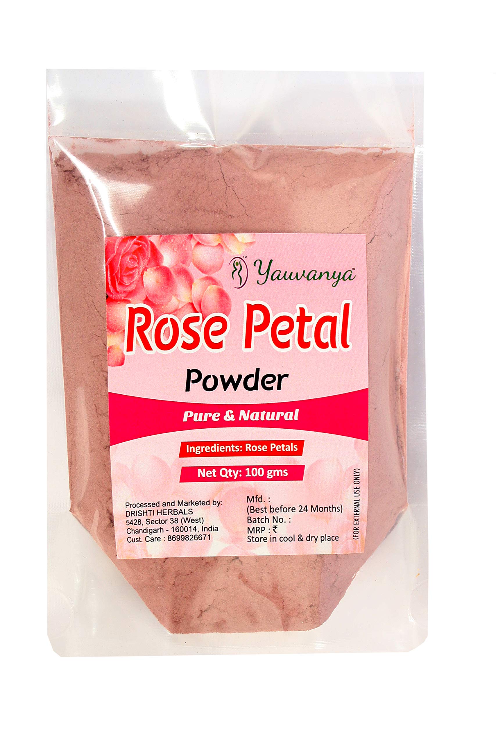 Organic Rose Petal Powder - 100g | Premium Culinary & Skincare Ingredient | Perfect for Baking, Tea, Face Masks & DIY Beauty Recipes