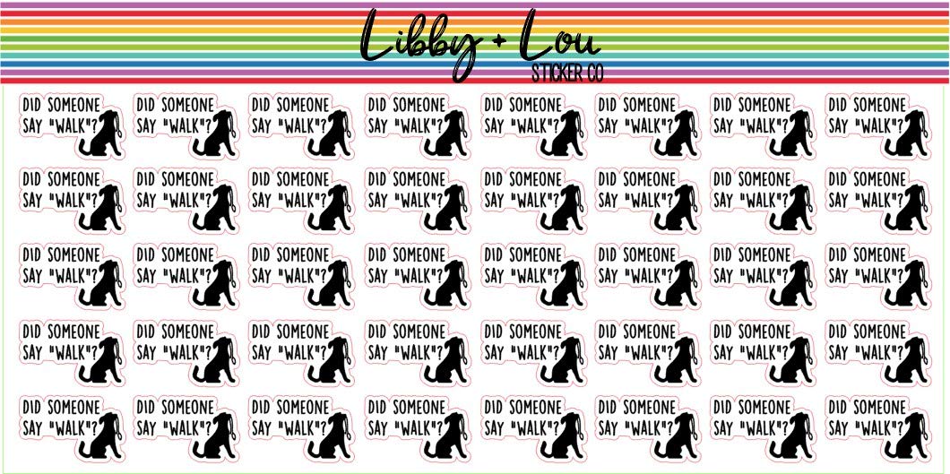 Dog Walking Planner Sticker - Libby & Lou Co for Pet Lovers