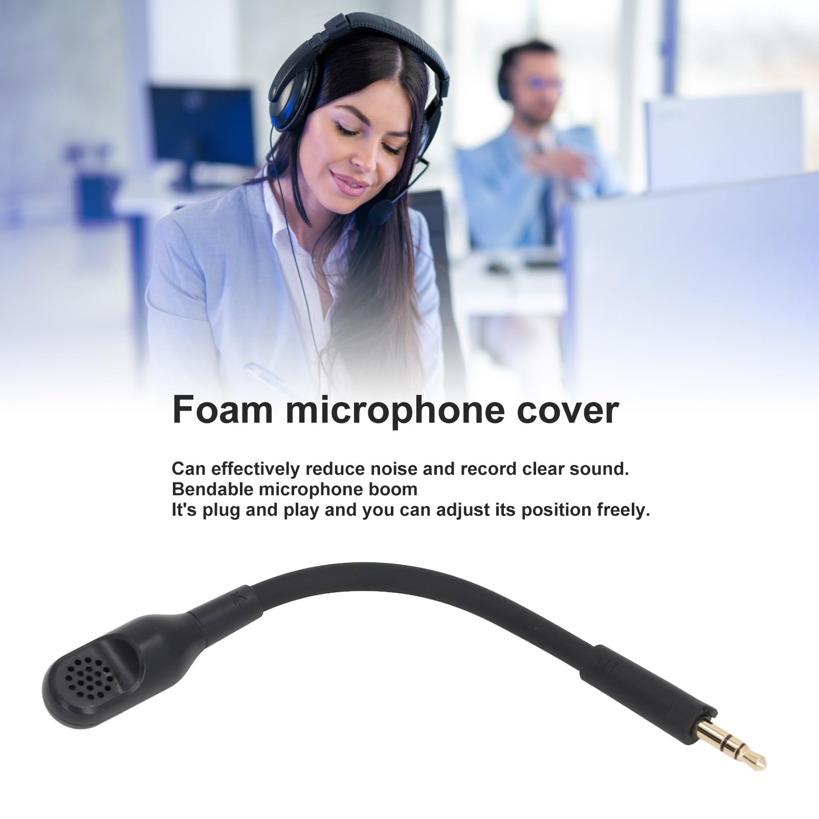 Replacement Gaming Microphone with Noise Cancellation - 3.5mm Detachable Mic with Foam Cover & Rotatable Jack for Barracuda X Headset | Perfect for Online Gaming, Streaming & Voice Chat