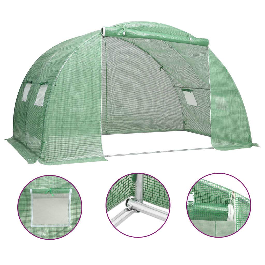 Walk-in Greenhouse 6.6'x13.1'x6.6' (86.1 ft²) - Easy Assembly Indoor/Outdoor Gardening Canopy with Roll-Up Zippered Door - Perfect for Seed Starting, Plant Protection & Year-Round Gardening