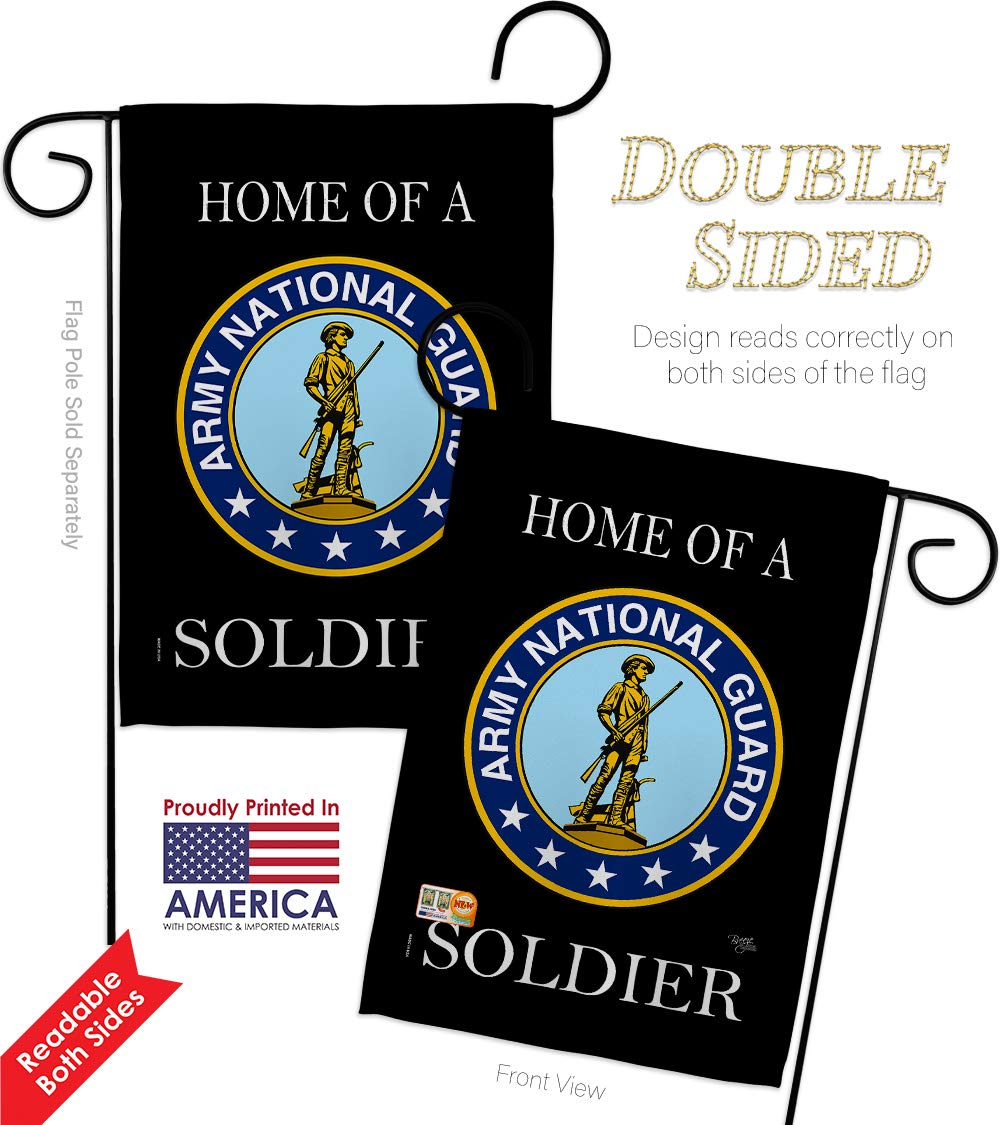 Patriotic Garden House Flags Kit - Double-Sided 28x40 Inch USA Made Military Yard Banner for National Guard, Armed Forces Rangers & Veterans | Perfect Outdoor Decoration for Memorial Day, Veterans Day & Military Homecoming Celebrations