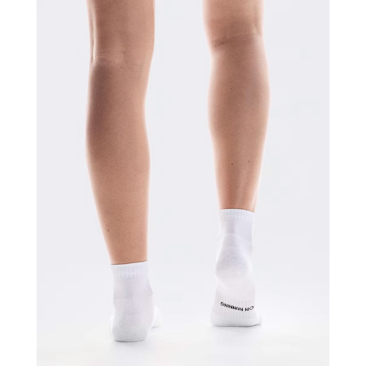 Unisex Core Run Mid 2 Pack Athletic Socks - Breathable Cushioned Running Socks for Men & Women - Perfect for Jogging, Gym Workouts & Daily Wear (White)