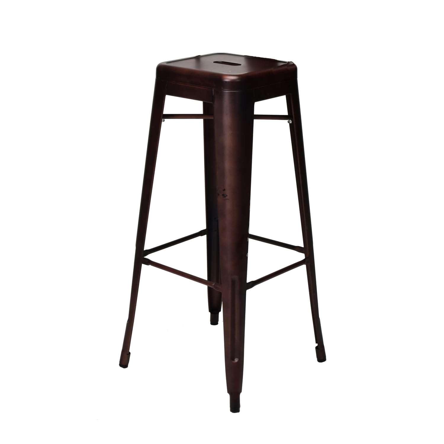 Oscar Metal Bar Stool Chairs - Rose Gold Commercial Seating for Restaurants, Bars & Home Kitchen Countertops - Heavy Duty Adjustable Height Barstools with Back Support