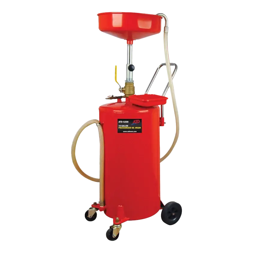 ATD 5200 Pressurized Oil Drain - 18 Gallon Capacity for Quick & Easy Oil Changes | Ideal for Automotive Shops, DIY Mechanics & Fleet Maintenance