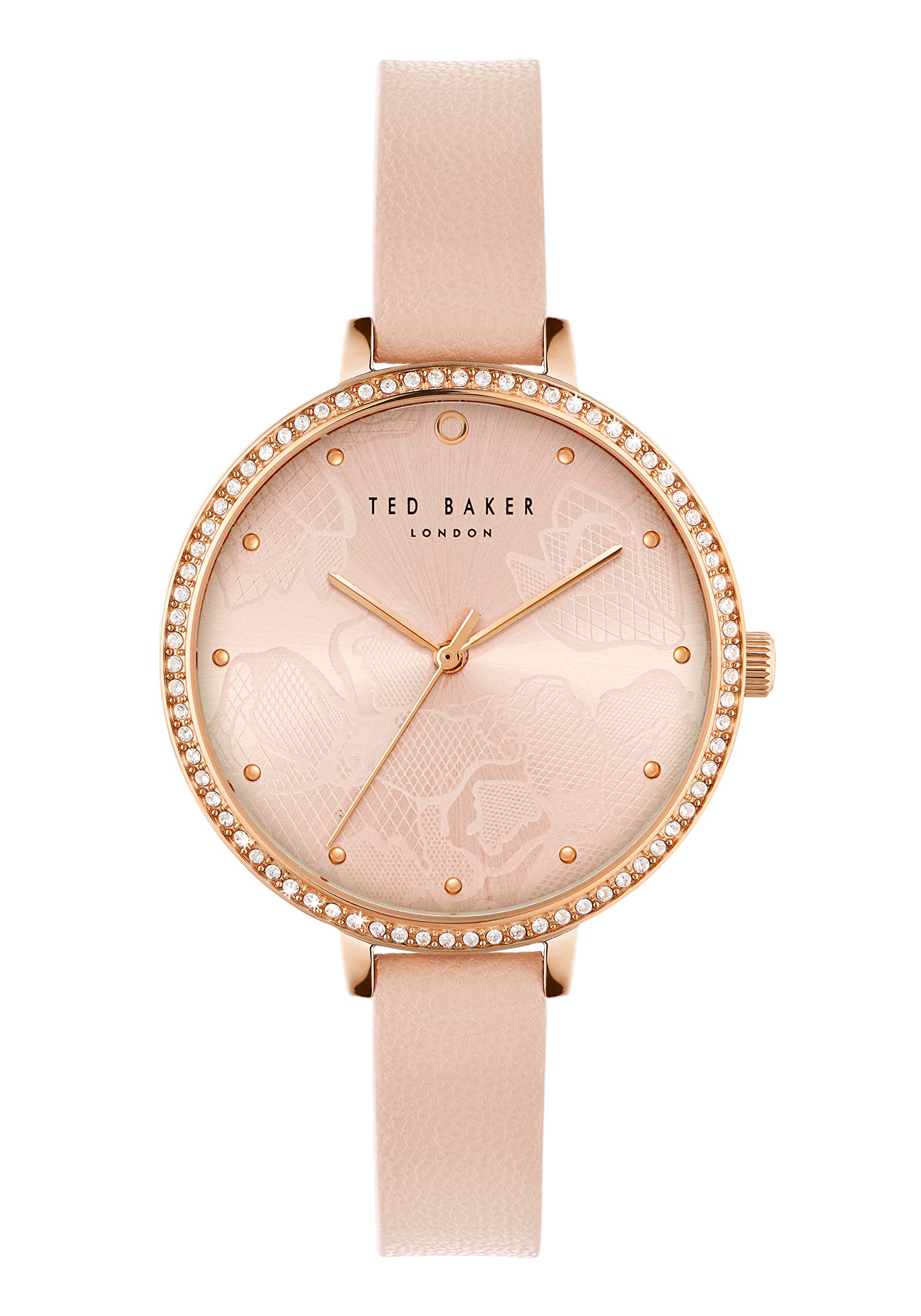 Ted Baker Women's Pink Vegan Leather Strap Watch BKPDSS3019I - Elegant Fashion Timepiece for Office, Date Night & Special Occasions