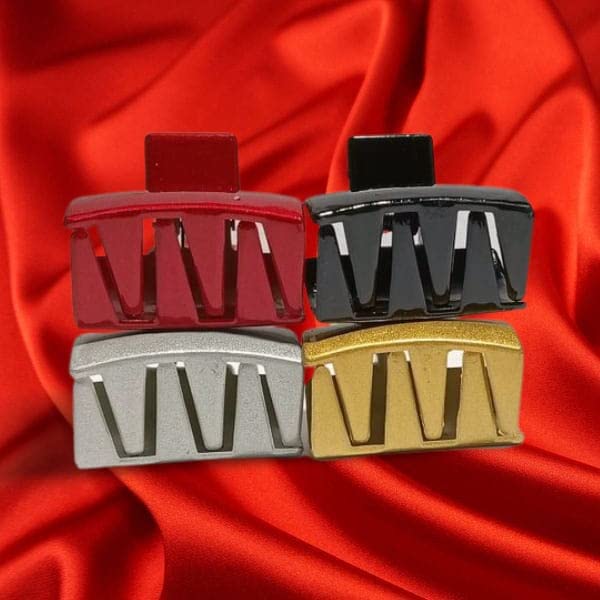 Strong Hold Matte Hair Claw Clips for Women & Girls - 4 Pack Large Hair Clips for Thick Hair - Perfect for Updos, Ponytails & Everyday Hairstyles
