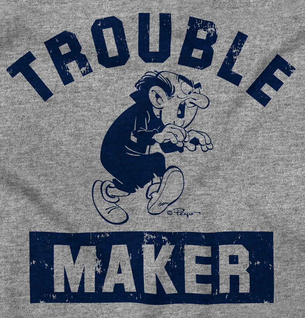 Brisco Brands Smurfs Trouble Maker Gargamel Funny Graphic Sweatshirt for Men & Women - Cute Cartoon Character Hoodie for Cosplay, Halloween Costume & Casual Wear