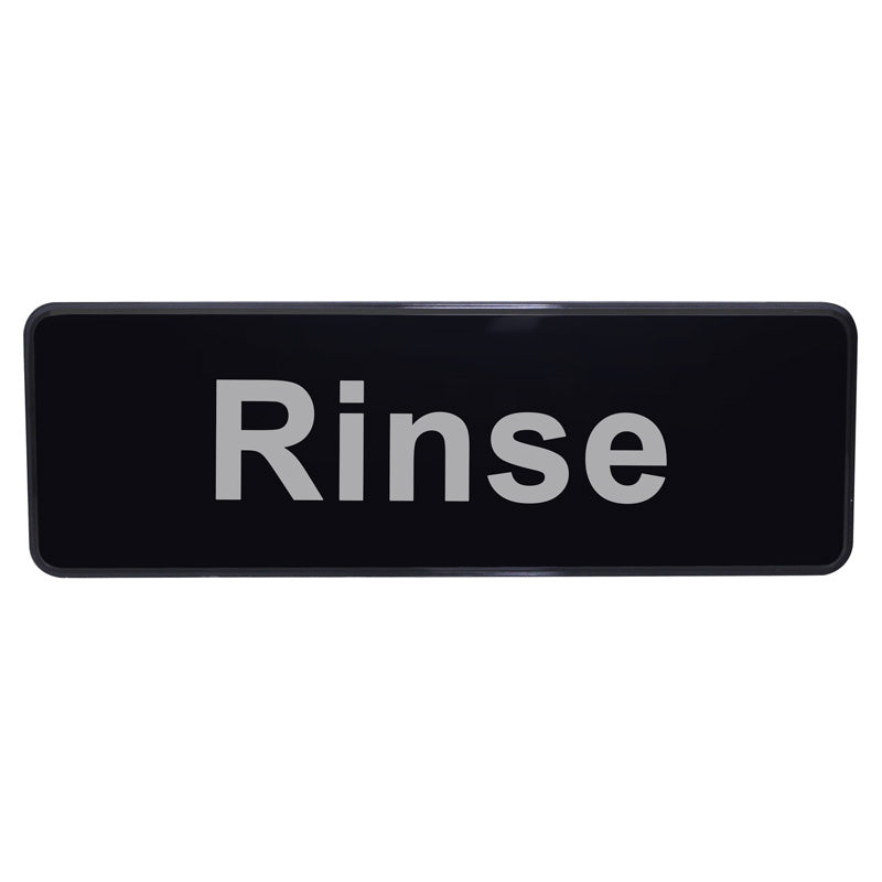 Rinse Sign 9 x 3 - Durable Plastic Bathroom Sign for Restrooms, Spas & Pools - Perfect for Wet Areas and High Traffic Locations