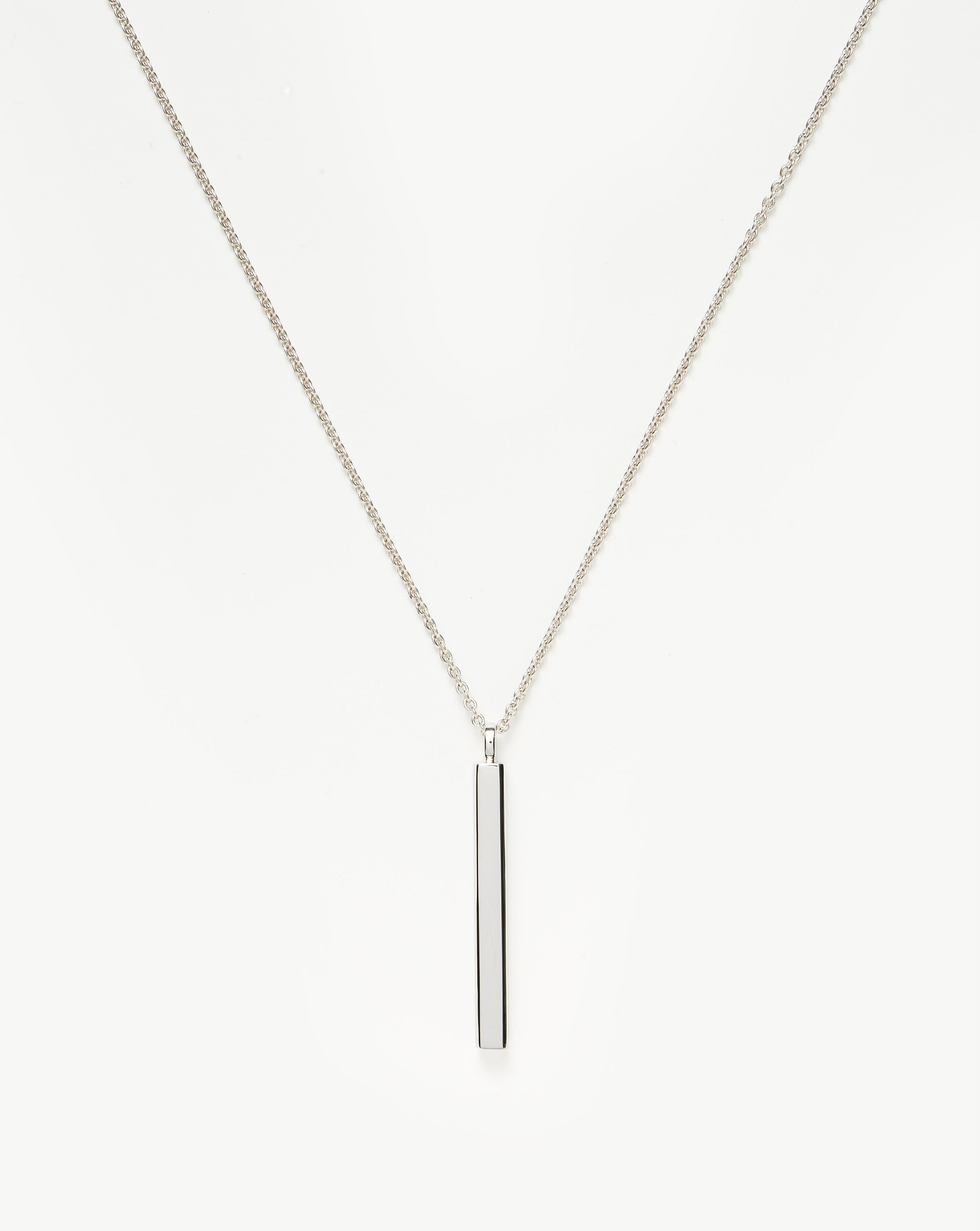 Personalized Engravable Men's Tag Pendant Necklace - Sterling Silver Jewelry Gift for Him - Perfect for Anniversaries, Birthdays & Special Occasions