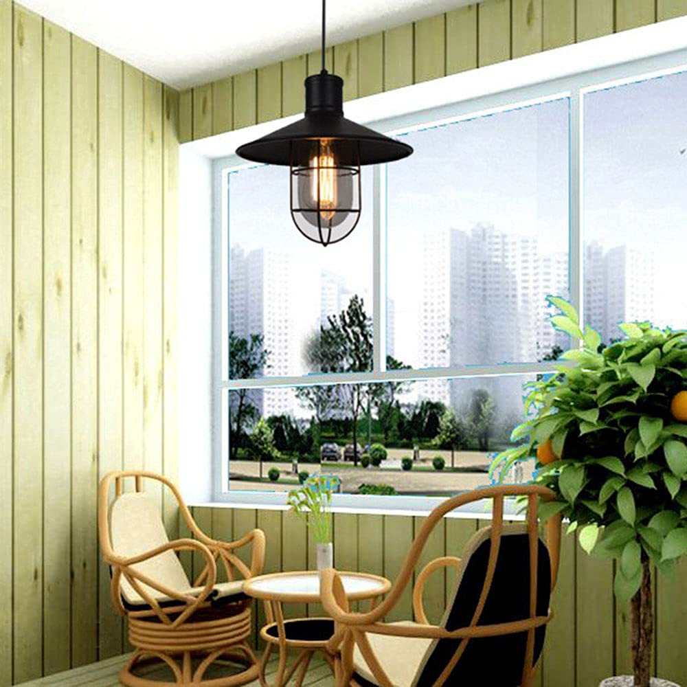Modern LED Chandelier Lamp - Industrial Style Birdcage Hanging Light with Metal Shade for Ceiling | Energy Efficient Pendant Lighting Fixture for Restaurant, Cafe, Bar, Living Room & Corridor Decoration