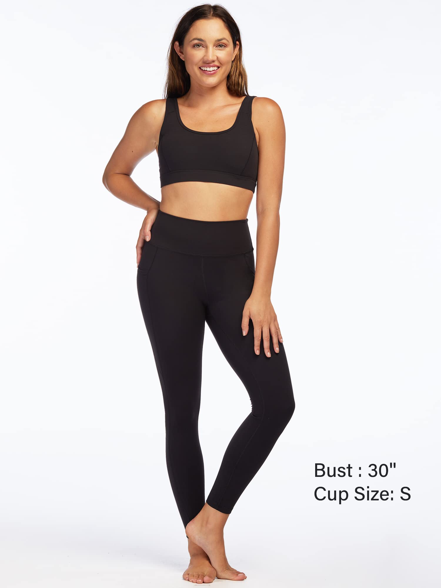 Stelle Women's Strappy Sports Bra - Full Coverage Criss Cross Back Yoga Bra with Padded Support for Workout, Running & Gym - Comfortable High Impact Activewear for Fitness & Yoga