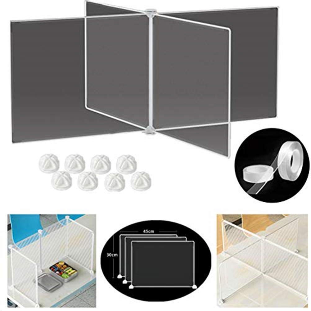 Clear Plastic Desk Dividers for Students & Offices - 30x45cm Sneeze Guard Panels (4 Pack) - Ideal for Classrooms, Restaurants, Retail Stores & Workspaces