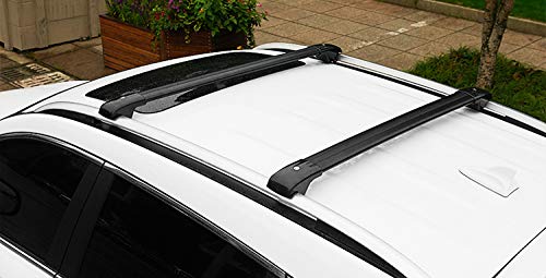 2Pcs Universal Black Roof Rack Cross Bars for Toyota Highlander & Kluger 2014-2019 - Heavy Duty Cargo Carrier Kit for SUV Luggage, Bikes, Kayaks & Outdoor Gear - Perfect for Road Trips & Adventure Travel