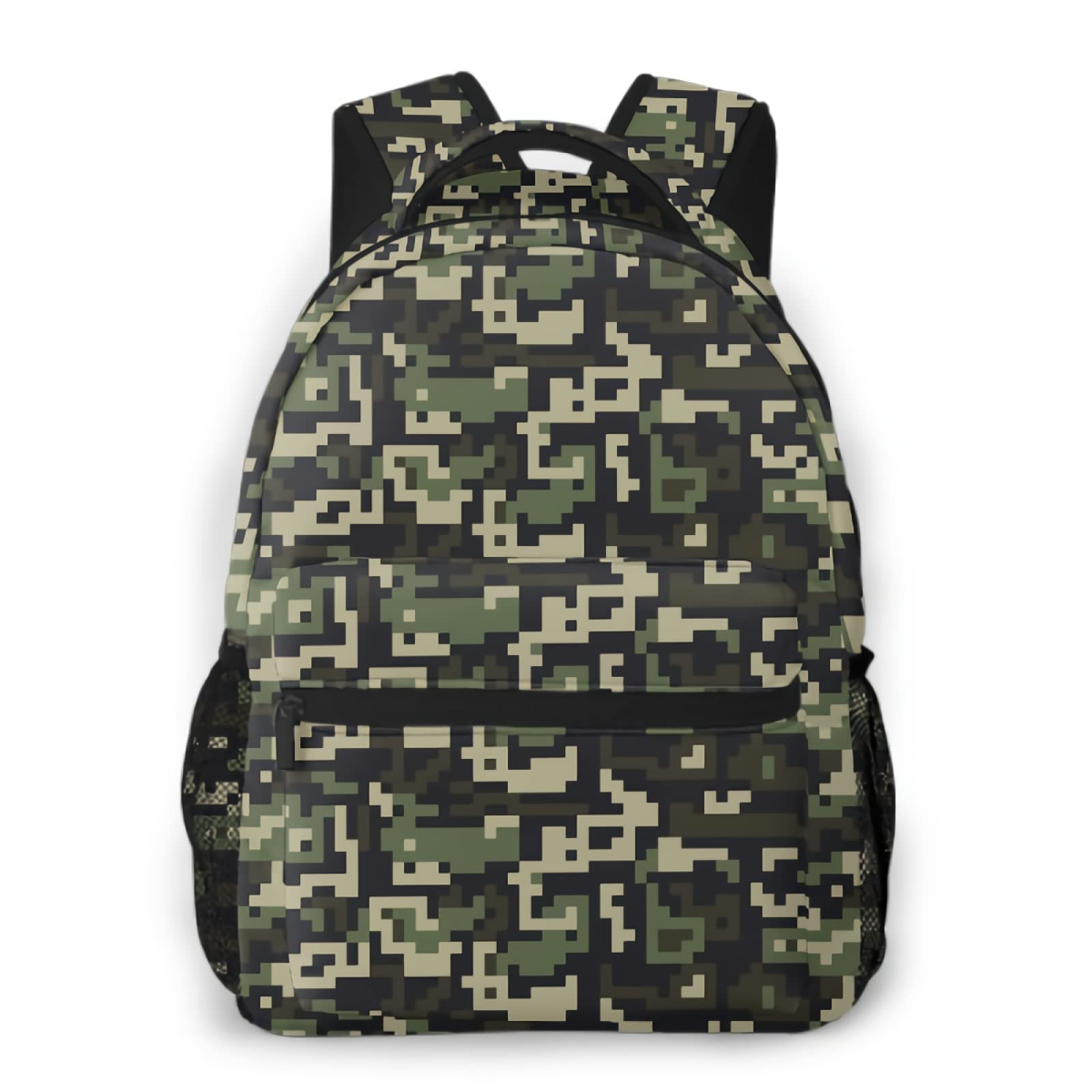 Camouflage Backpack for Men & Women - Lightweight Mesh Shoulder Bag with Flat Design, Breathable & Durable for Hiking, Travel, School & Work | Unisex Translucent Daypack