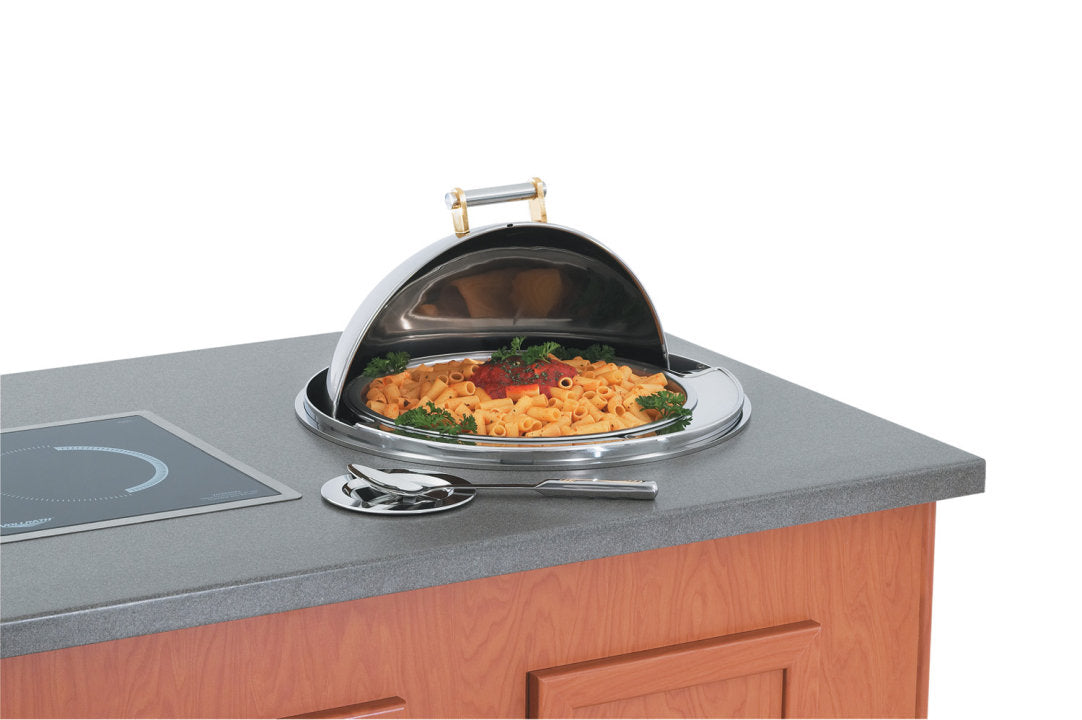 Vollrath New York 6 Quart Drop-In Round Chafing Dish with Retractable Lid - Perfect for Buffets, Catering & Food Service