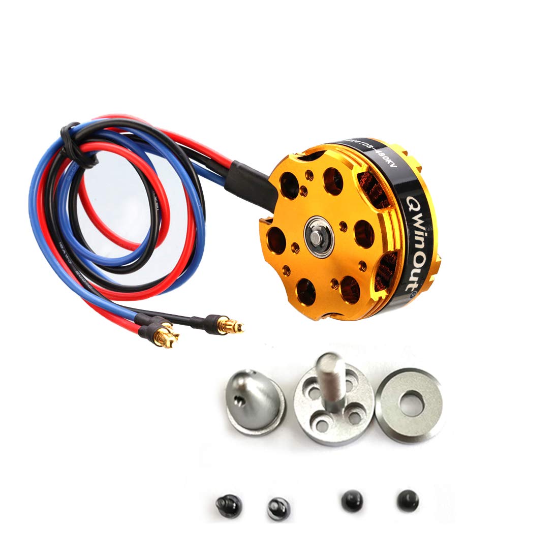QWinOut 3-6S 380KV 4108 Brushless Motor for DIY Drones - 2080g Thrust, Compatible with 4/6/8-Axis Plant Protection UAVs (6-Pack) - Ideal for Agricultural Spraying, Aerial Photography & FPV Racing