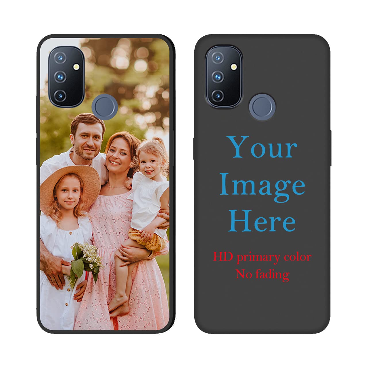 Custom OnePlus Nord N100 Phone Case - Personalized Photo/Text/Name Design - Anti-Scratch & Shock-Resistant Soft TPU Protective Cover (Black) - Perfect for Daily Use, Travel & Gift Giving