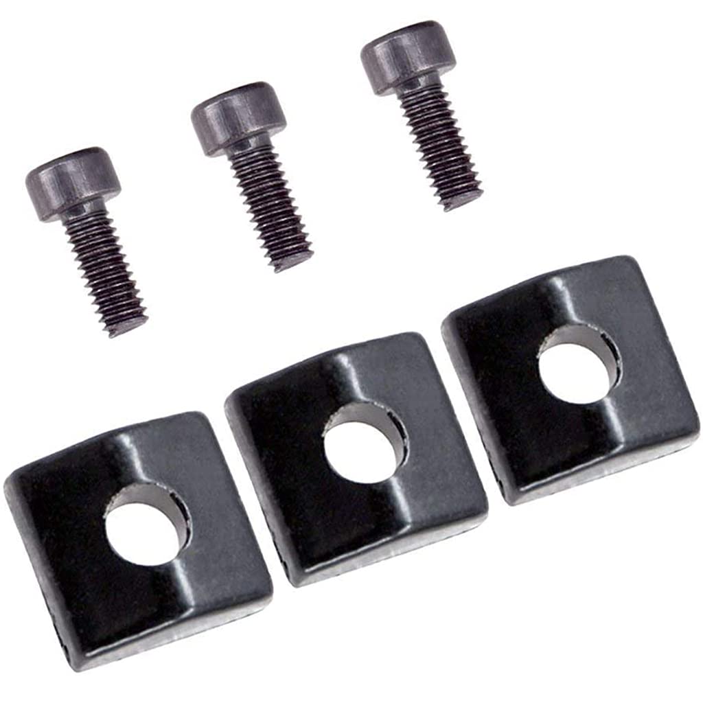 3-Piece Guitar Locking Nut Clamp Set with Screws - Black Metal String Pressure Block for Electric Guitar Tuning Stability - Perfect for Guitar Maintenance, String Changes & Professional Performances