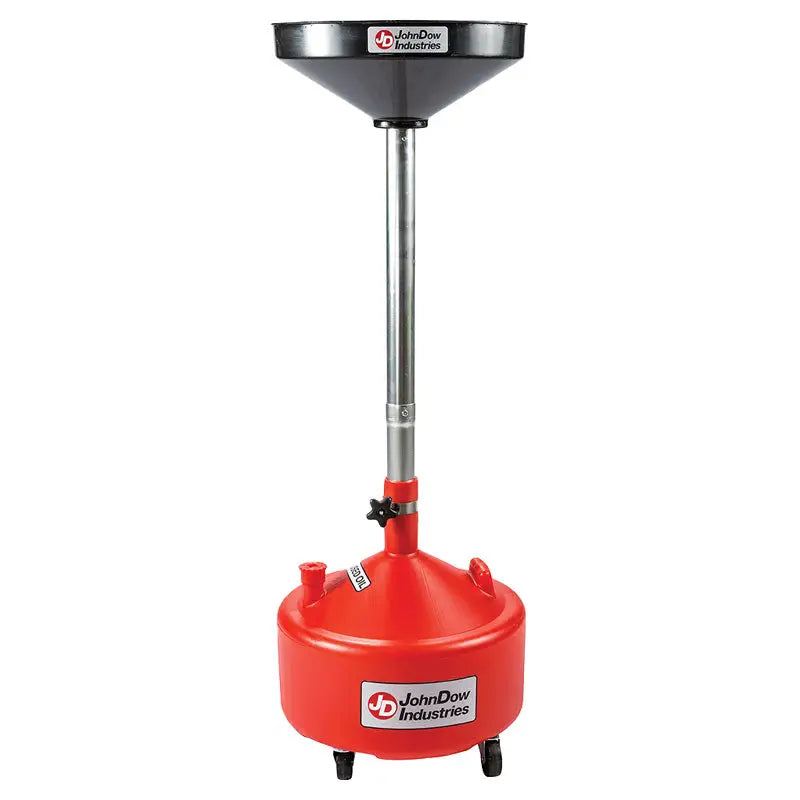 JohnDow Poly Portable Oil Drain - 8 Gallon Capacity - Heavy Duty Oil Drain Pan for Automotive & Industrial Use - Ideal for Oil Changes, Fluid Collection & Maintenance