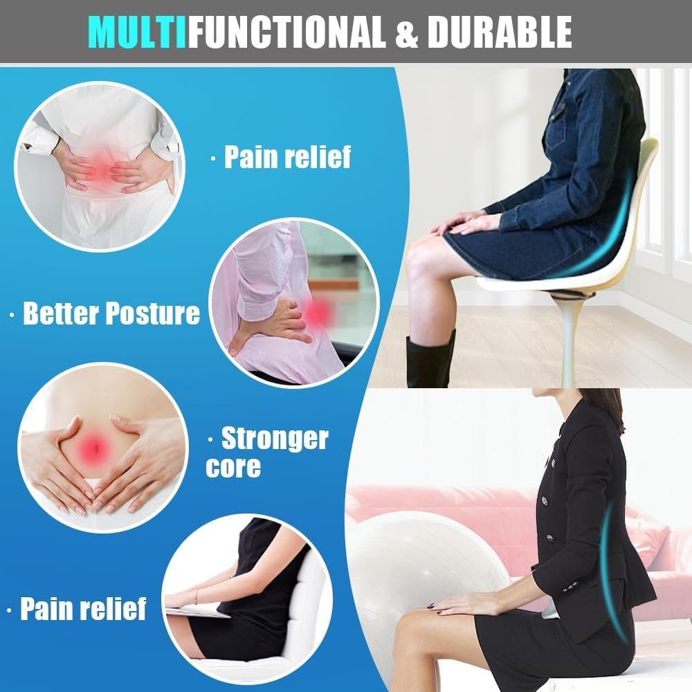 Ergonomic Under Desk Foot Rest with Rocking Design & Massage Rollers - Pain Relief Foot Stool for Office, Home & Work - Perfect for Long Sitting Sessions, Leg Comfort & Improved Posture