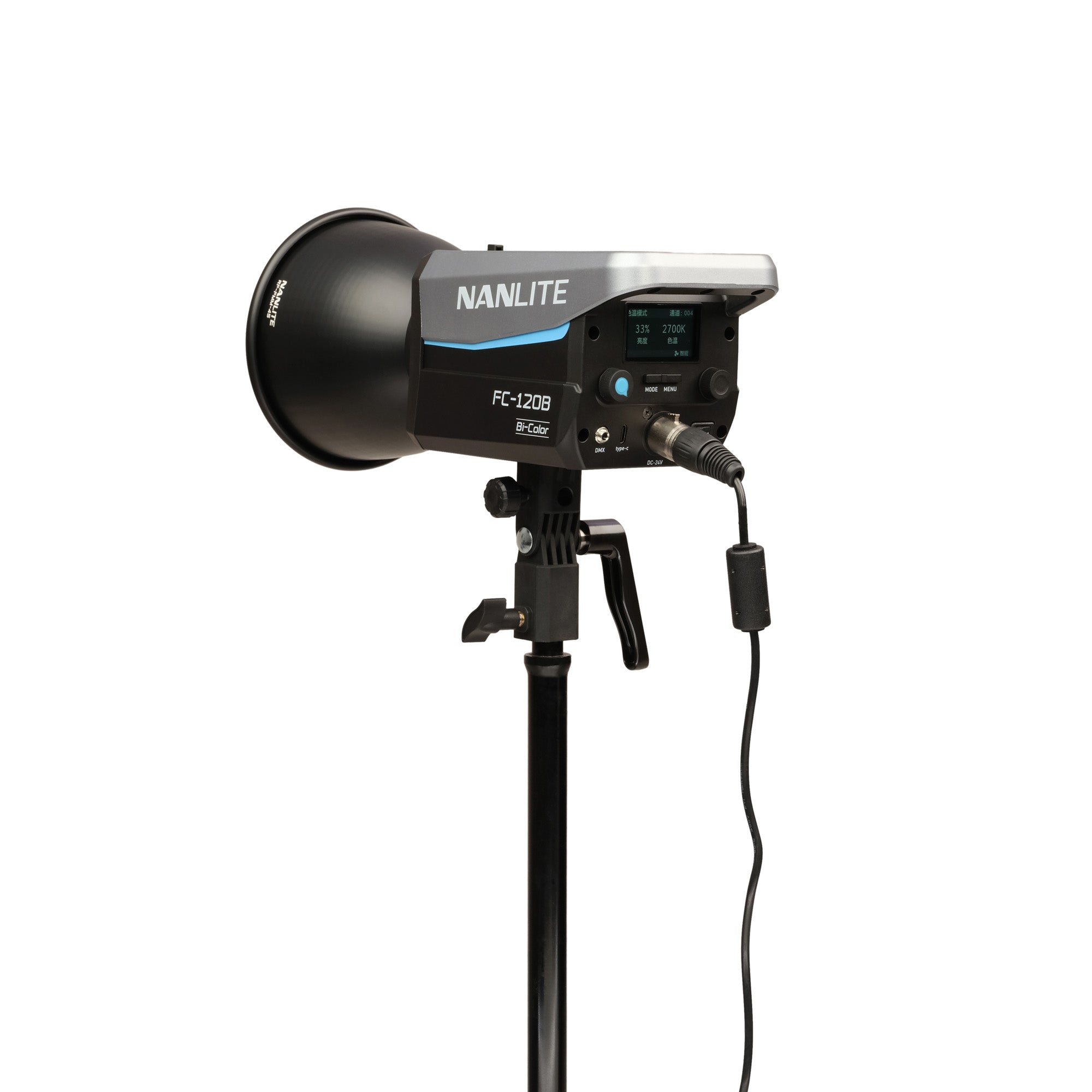 Nanlite FC120B Bi-Color LED Spotlight - 3200K-6500K Adjustable, 120W High Power Continuous Lighting for Photography, Videography, and Studio Production - Perfect for Portrait Shoots, Product Photography, and YouTube Content Creation