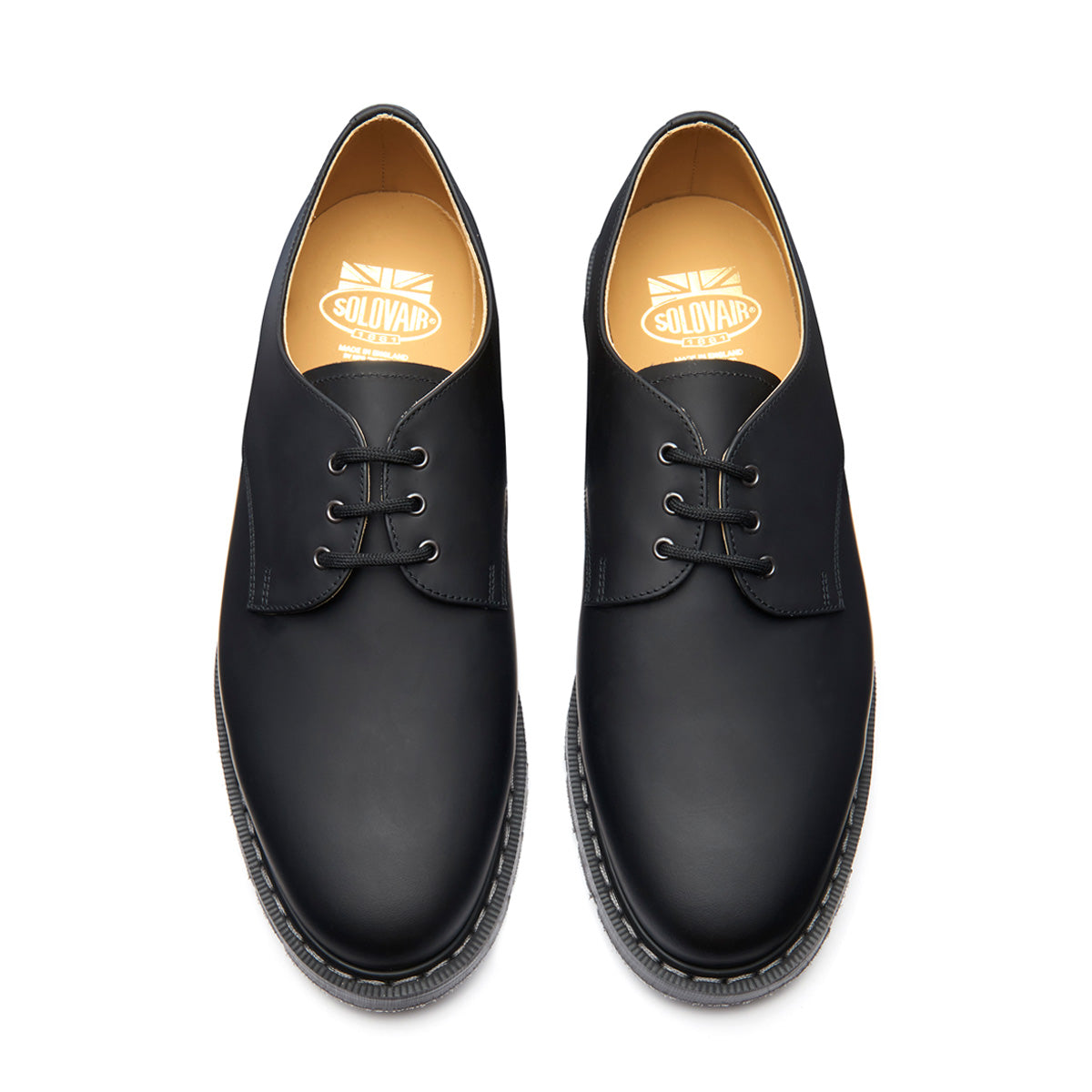 Black Matte 3 Eye Gibson Shoes for Men - Classic Punk Style Lace-Up Boots for Casual Wear & Motorcycle Riding