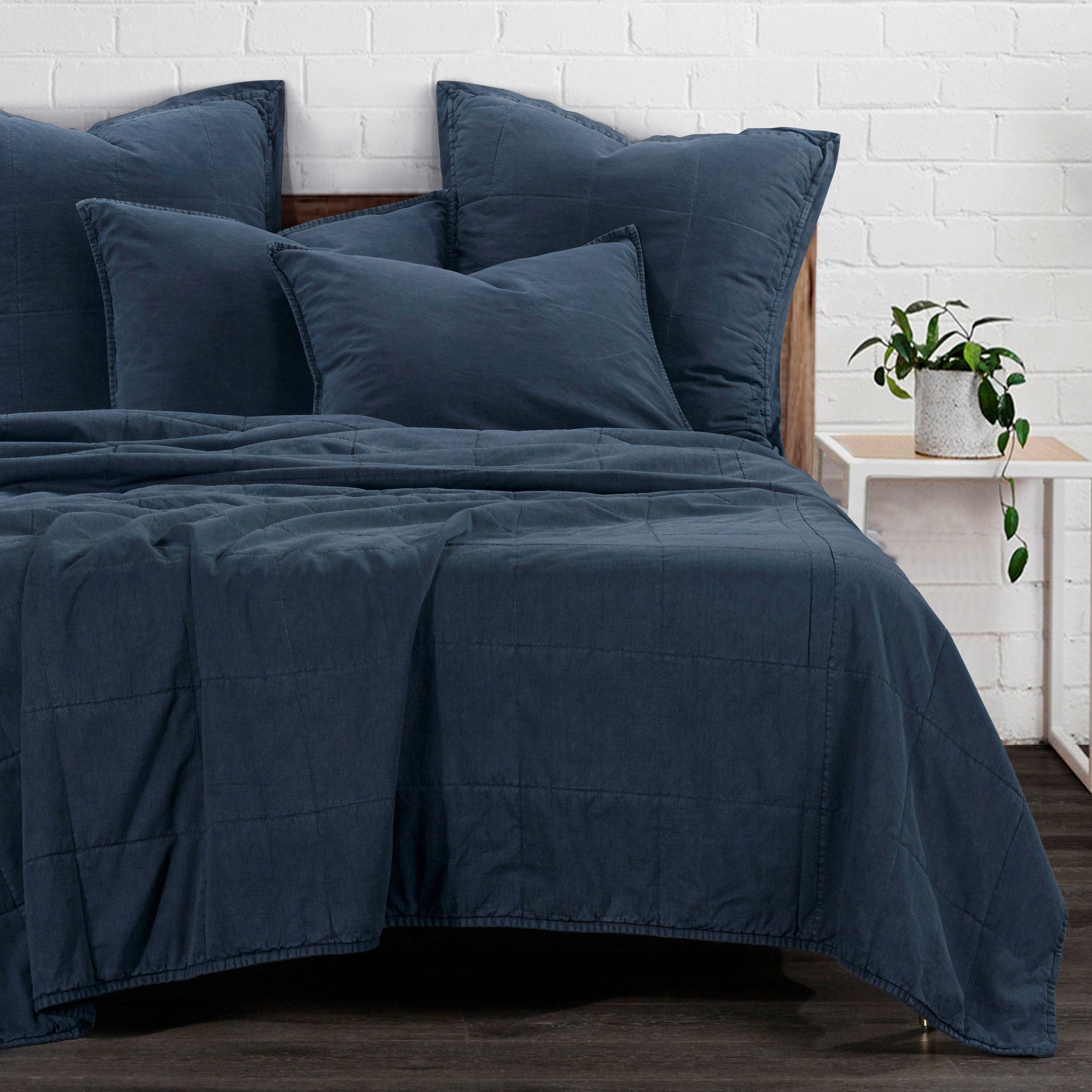 Stonewashed Cotton Canvas Coverlet - Soft & Durable Bedspread for All Seasons | Perfect for Bedrooms, Guest Rooms & Dorm Decor