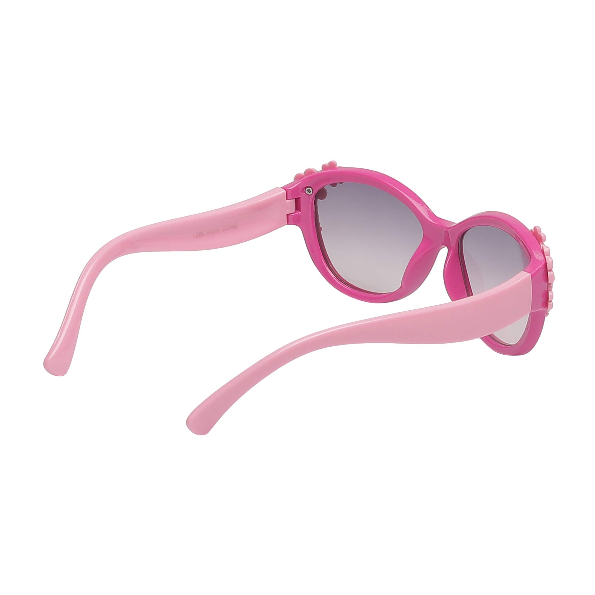 Amour Baby Girls Oval Sunglasses - UV Protection, 1 Pair with Case & Cleaning Cloth for Toddler Outdoor Play, Beach & Travel