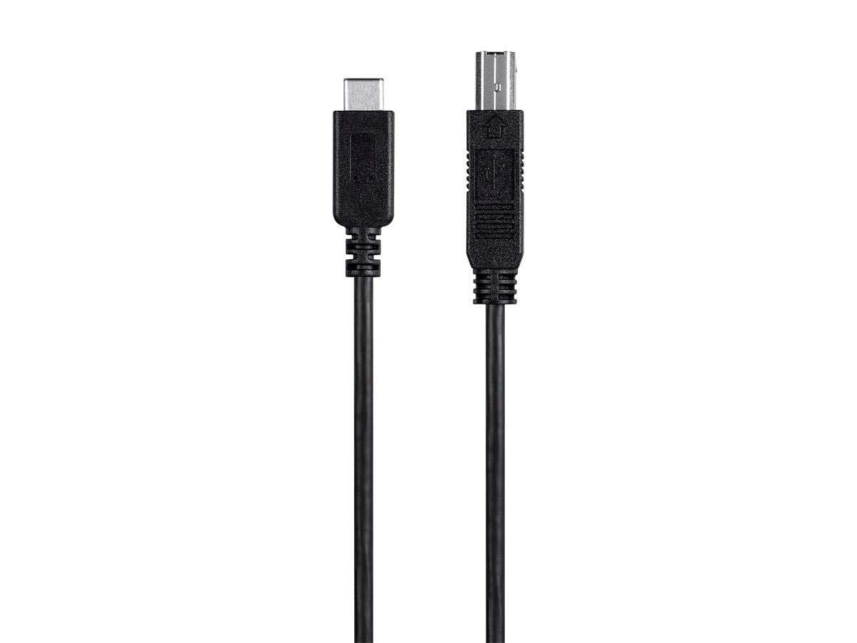 Monoprice 2.0 USB-C to USB Type-B Printer Cable - 3.3ft High-Speed 480Mbps Data Transfer - Compatible with HP, Epson, Canon Printers - Perfect for Home Office & Studio Printing