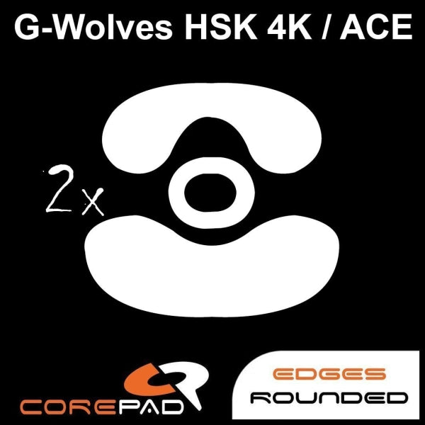 Corepad Skatez Mouse Feet for G Wolves HSK PRO 4K & HSK ACE - Ultra Smooth Gliding PTFE Skates for Gaming Mice | Perfect for FPS, MOBA, and Esports Performance