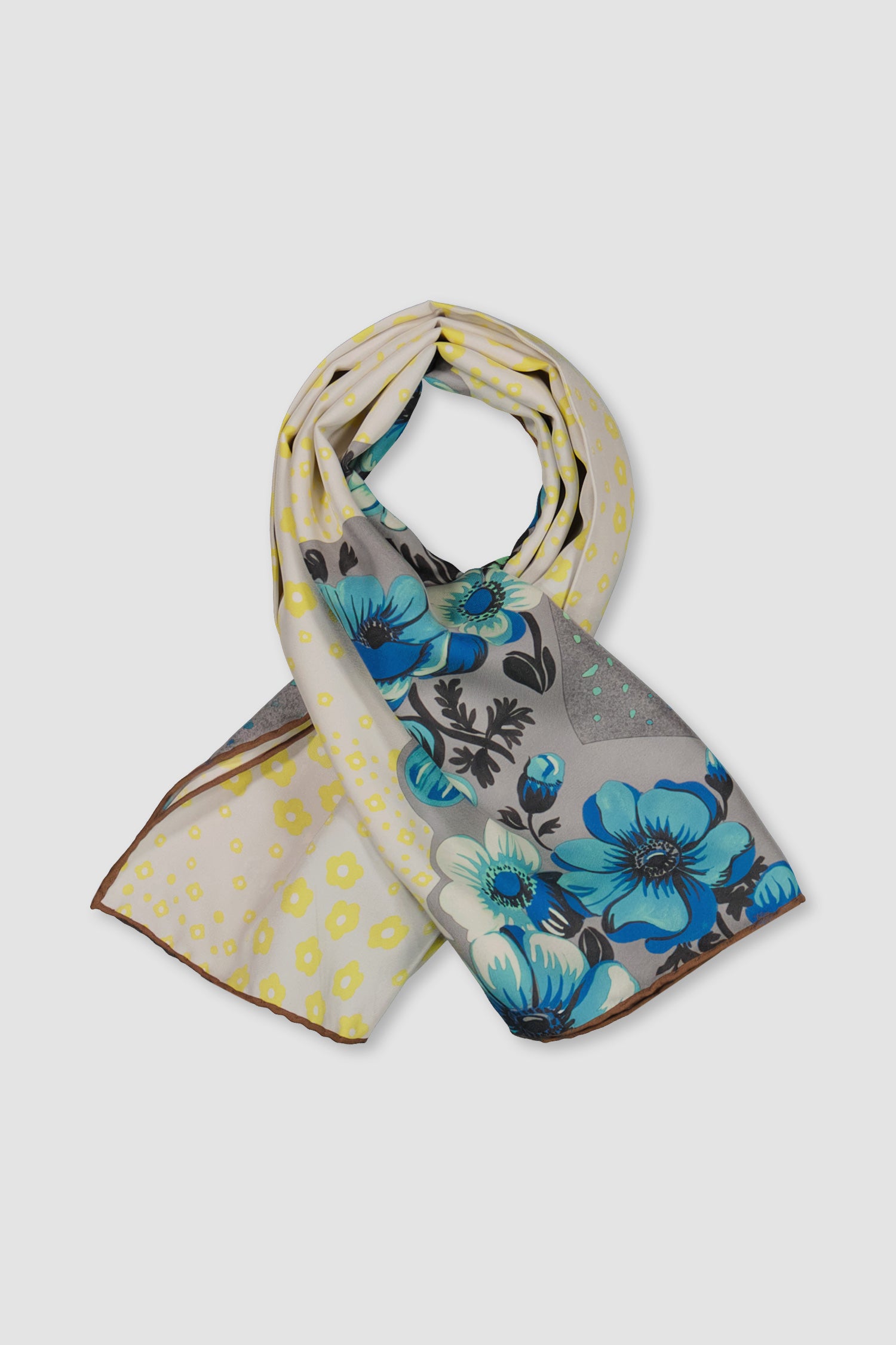 Mantero Multicolor Margareth 1 Silk Scarf - Elegant Fashion Accessory for Women | Perfect for Office, Parties & Special Occasions