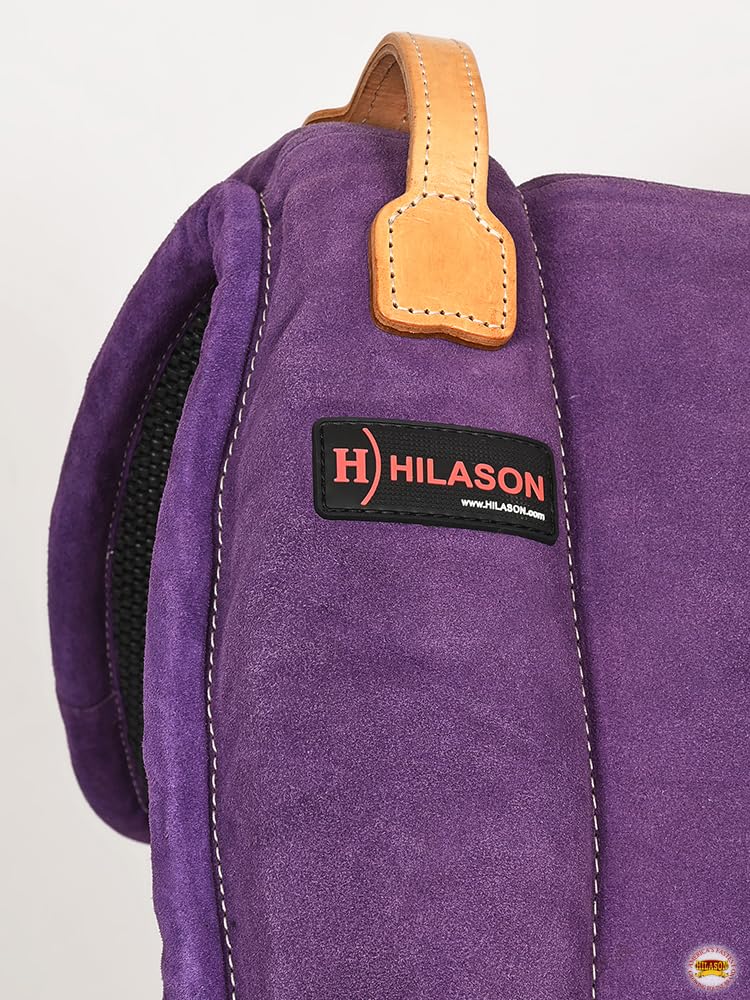 HILASON Anti-Slip Suede Leather Bareback Saddle Pad for Horses - Comfortable & Secure Riding for Trail, Training & Leisure Equestrian Activities